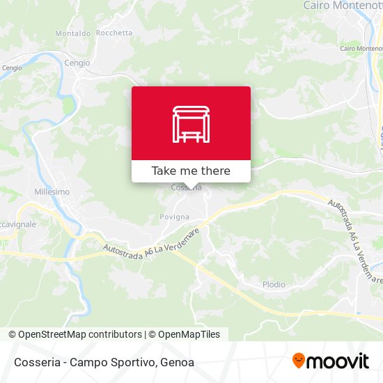 Cosseria - Campo Sportivo map
