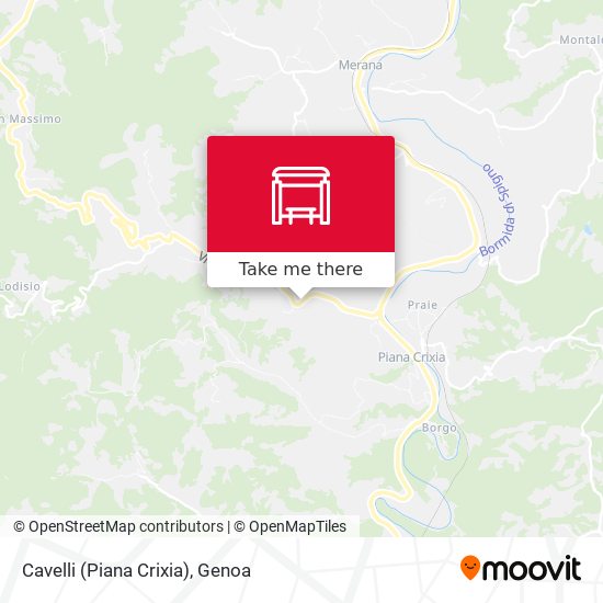 Cavelli (Piana Crixia) map