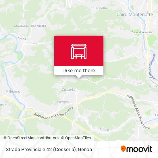 Strada Provinciale 42 (Cosseria) map