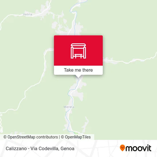Calizzano - Codevilla Road map