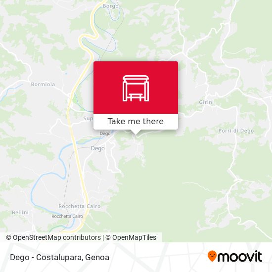 Dego - Costalupara map