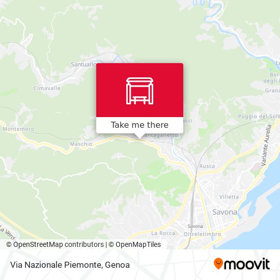 Via Nazionale Piemonte map