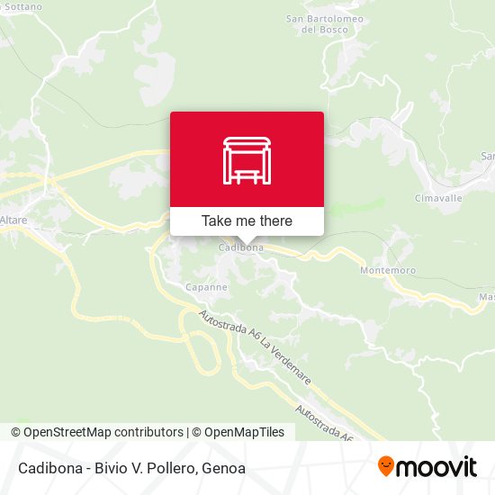 Cadibona - Bivio V. Pollero map