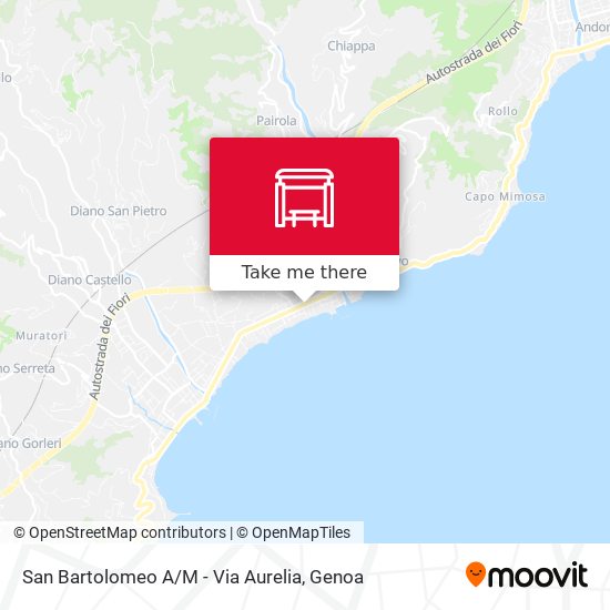San Bartolomeo A / M - Via Aurelia map