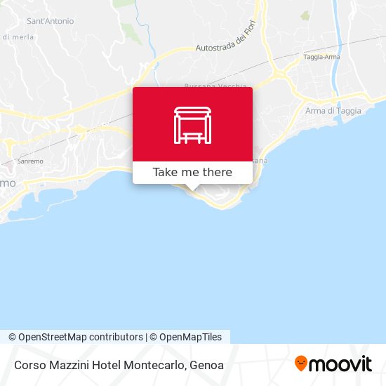 Corso Mazzini Hotel Montecarlo map