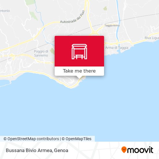 Bussana Bivio Armea map