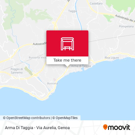 Arma Di Taggia - Via Aurelia map