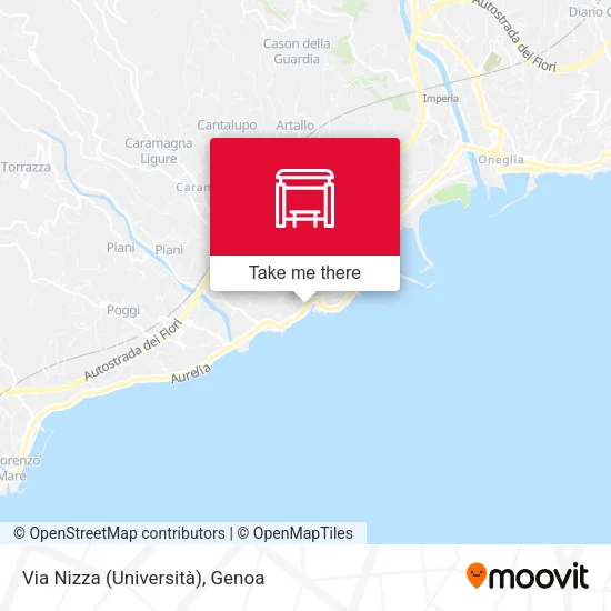 Via Nizza (Università) map