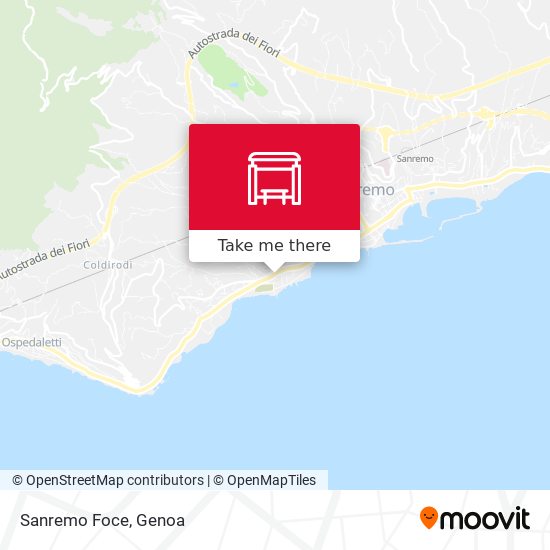 Sanremo Foce map