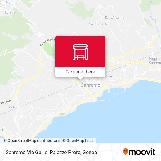 Sanremo Via Galilei Palazzo Prora map