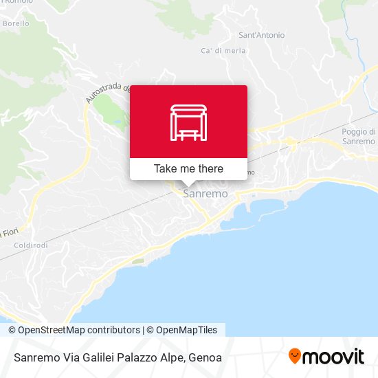 Sanremo Via Galilei Palazzo Alpe map