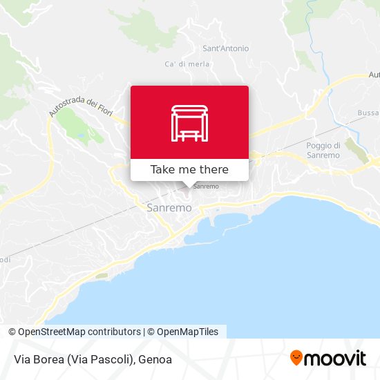 Via Borea (Via Pascoli) map