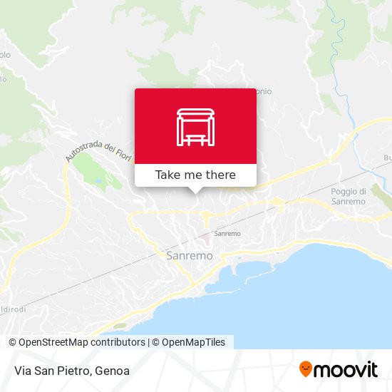 Via San Pietro map