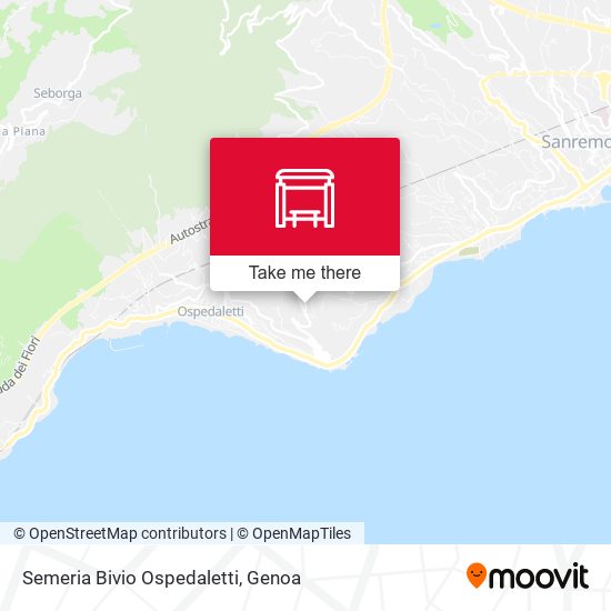 Semeria Bivio Ospedaletti map