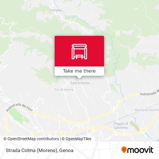 Strada Colma (Moreno) map