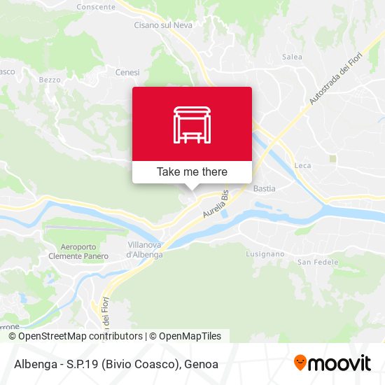 Albenga - S.P.19 (Bivio Coasco) map