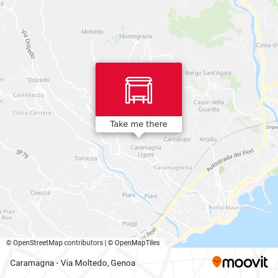 Caramagna - Via Moltedo map