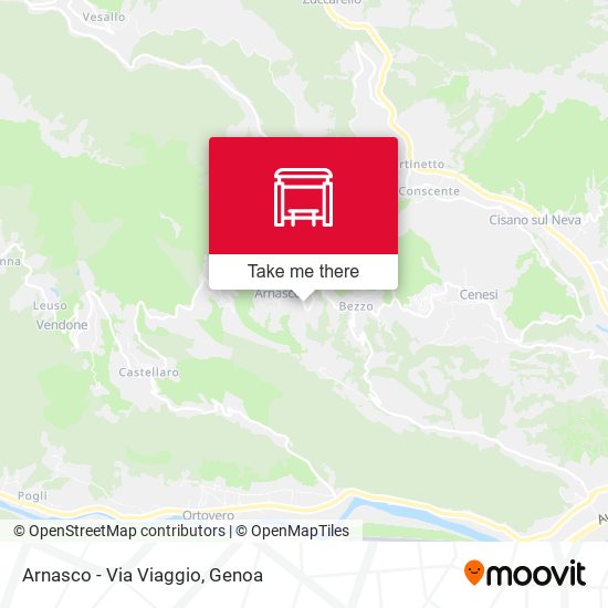 Arnasco - Via Viaggio map