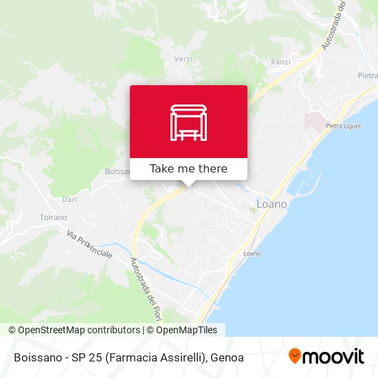 Boissano - SP 25 (Farmacia Assirelli) map