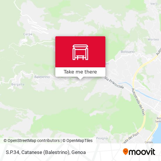 S.P.34, Catanese (Balestrino) map