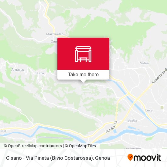 Cisano - Via Pineta (Bivio Costarossa) map