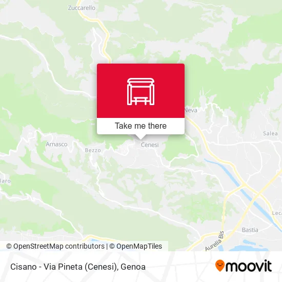 Cisano - Via Pineta (Cenesi) map
