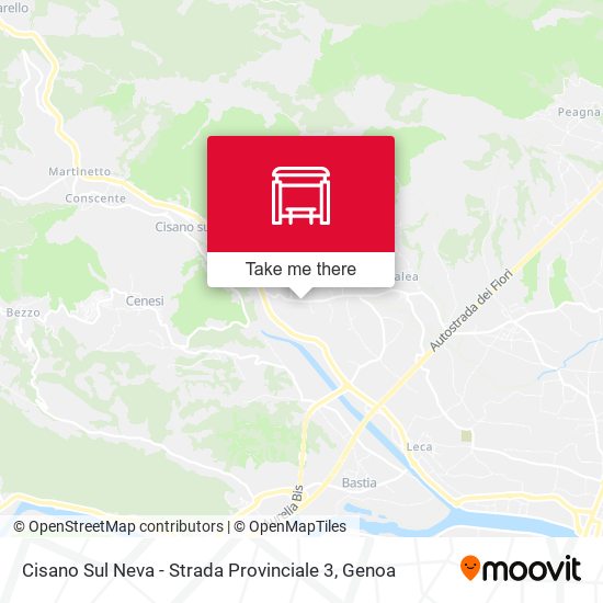 Cisano Sul Neva - Strada Provinciale 3 map