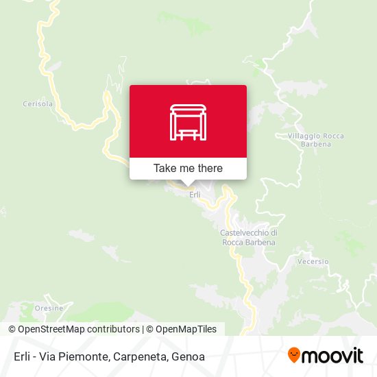Erli - Via Piemonte, Carpeneta map