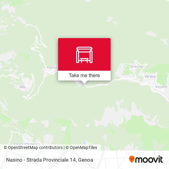 Nasino - Strada Provinciale 14 map