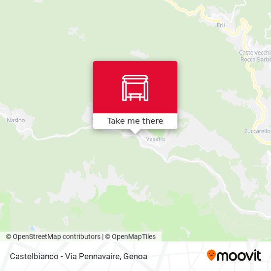 Castelbianco - Via Pennavaire map