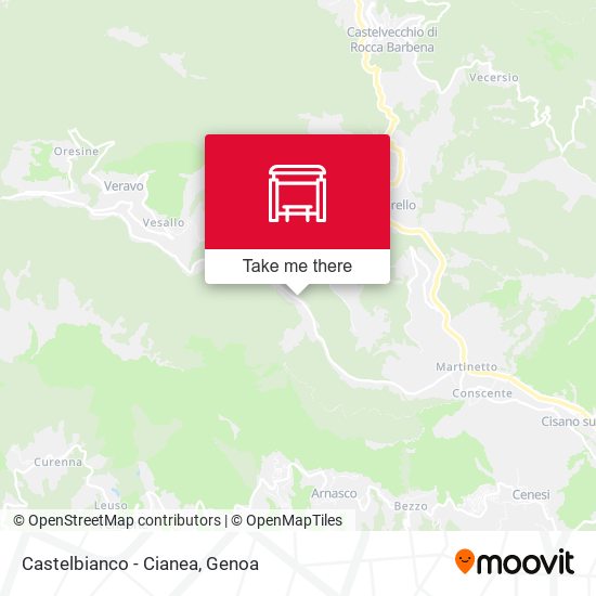 Castelbianco - Cianea map