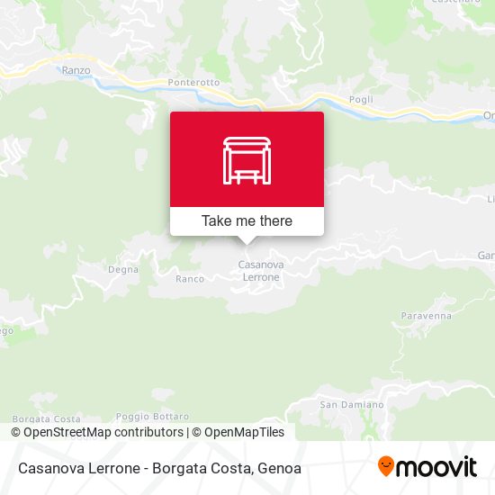 Casanova Lerrone - Borgata Costa map