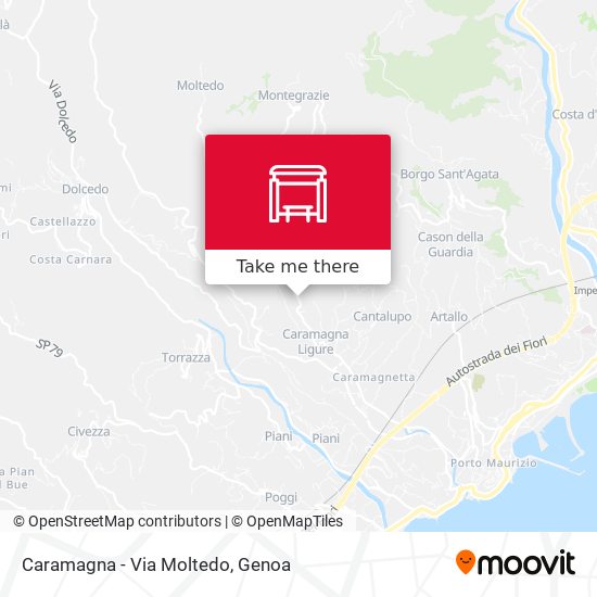 Caramagna - Via Moltedo map
