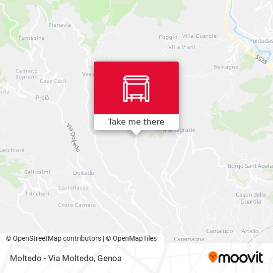 Moltedo - Via Moltedo map