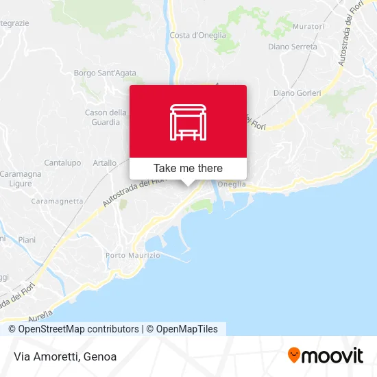 Via Amoretti map