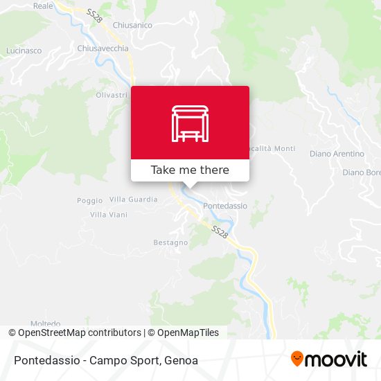 Pontedassio - Campo Sport map