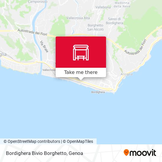 Bordighera Bivio Borghetto map