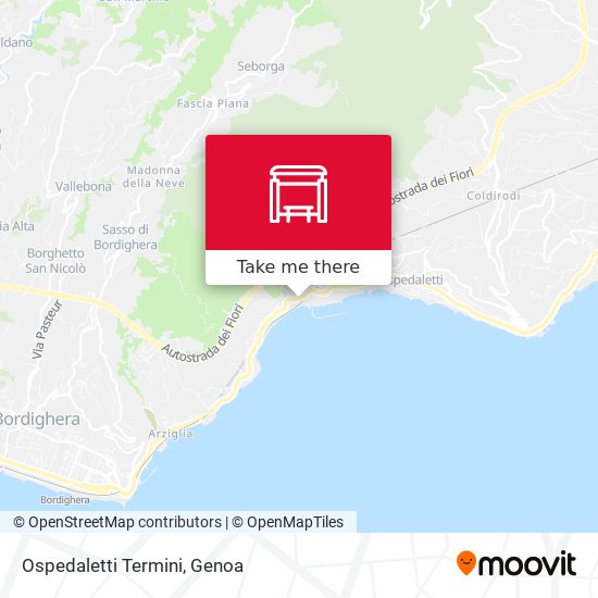 Ospedaletti Termini map