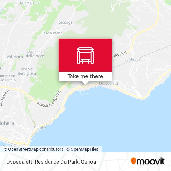 Ospedaletti Residance Du Park map