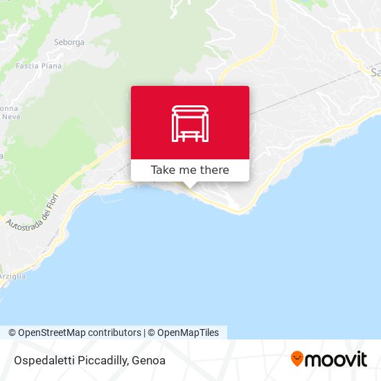 Ospedaletti Piccadilly map