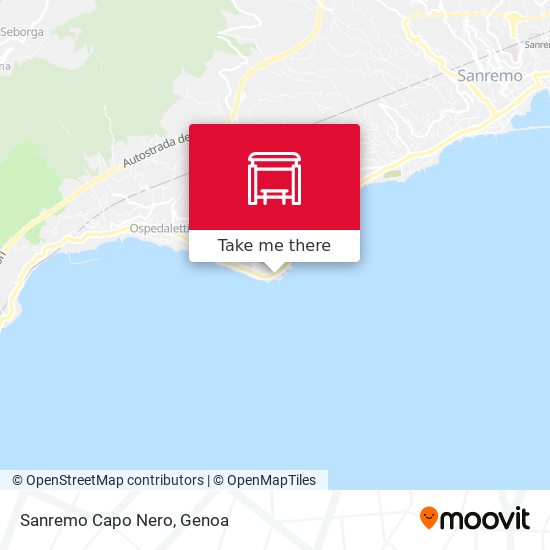 Sanremo Capo Nero map