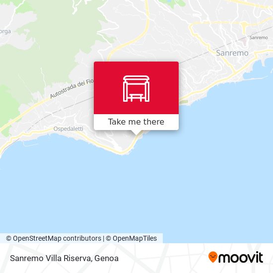 Sanremo Villa Riserva map