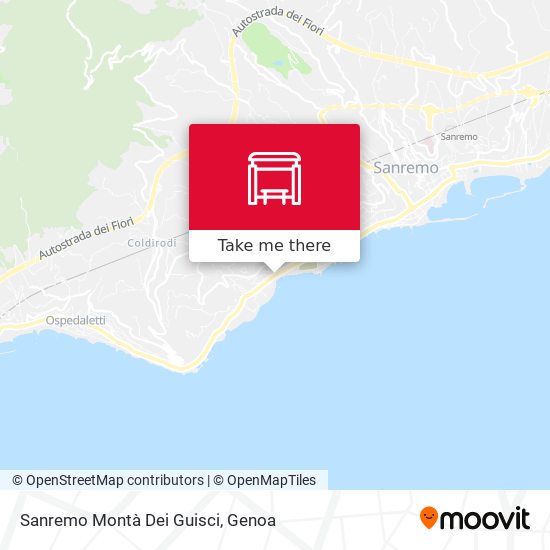 Sanremo Montà Dei Guisci map
