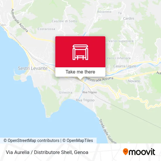 Via Aurelia / Shell Station map