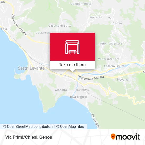 Via Primi/Chiesi map