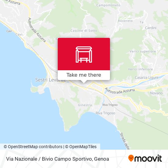 Via Nazionale / Bivio Campo Sportivo map