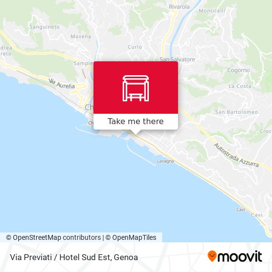 Via Previati / Hotel Sud Est map