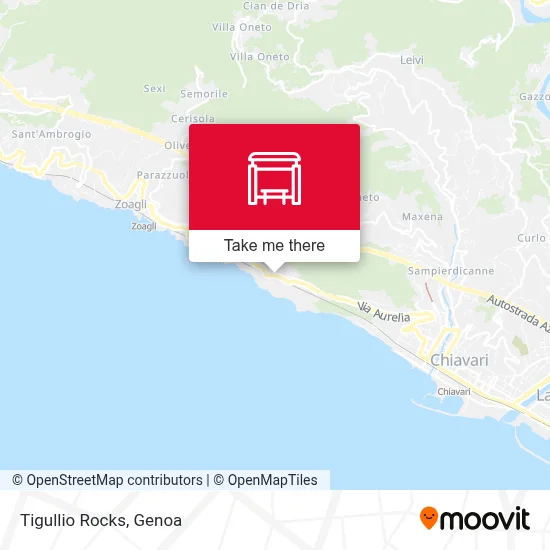 Tigullio Rocks map