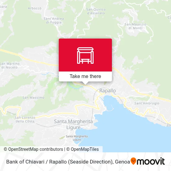 Bank of Chiavari / Rapallo (Seaside Direction) map