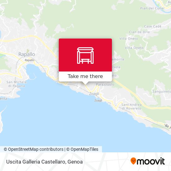 Uscita Galleria Castellaro map